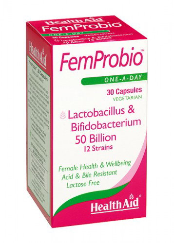 HEALTH AID FemProbio 50 milliards de bactéries 30 capsules HEALTH AID FemProbio 50 milliards de bactéries 30 capsules
