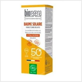 BIOREGENA Baume Solaire Visage et Zones Délicates SPF50+ Bio