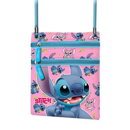 Karactermania Sac à bandoulière Lilo et Stitch petit modèle PVC, 17 x 15 x 4 cm, bleu