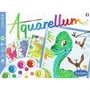 Sentosphere Aquarellum Junior Dinosaures - Peinture aquarelle - 5 couleurs - Sertissage papier vélin - Activité créative enfant dès 7 ans
