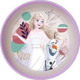Licensing Bol Premium Bicolor Antidérapant Frozen CZ11288 Enfant 4+ Plastique Recyclable Micro-ondes