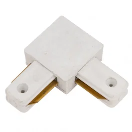 Connecteur 90° pour rail monophasé blanc