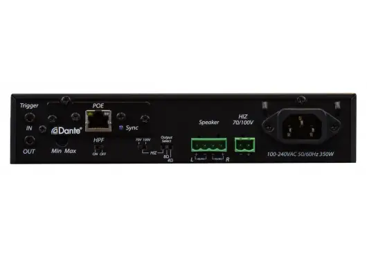 MUXLAB Amplificateur de puissance Dante 2 canaux 240W noir