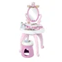 Smoby Coiffeuse Disney Princess 2-en-1 avec tabouret, miroir orientable et 3 tiroirs de rangement