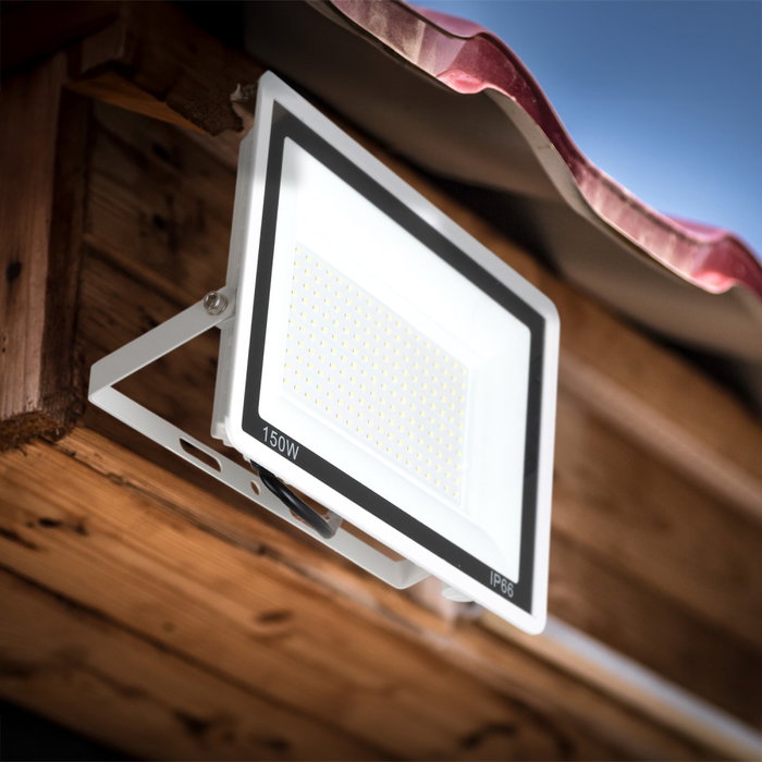Projecteur LED 150W 12000Lm 6000K IP66 Gradable 60000H Finition Blanche LM-6013-W-CW
