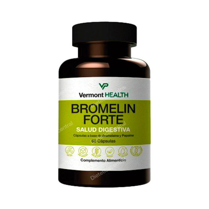 Vermont Health Bromelin Forte 60 Capsules Complément Alimentaire Vermont Health Bromelin Forte 60 Capsules Complément Alimentaire