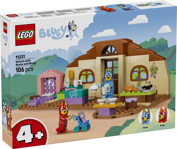 LEGO Bluey L'École avec Rusty et Bluey 11221 - Jeu Créatif 106 pièces LEGO Bluey L'École avec Rusty et Bluey 11221 - Jeu Créatif 106 pièces