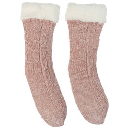 Sensly Chaussettes en Chenille et Sherpa avec Semelle Antidérapante