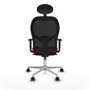 Piqueras y Crespo Chaise de Bureau avec Appui-tête Jorquera 1D086N1 Rouge