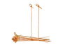 KINVARA Set de 48 brochettes naturel en bambou