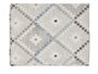 Kinvara Nappe en Lonette Anti-taches 140x180 cm Motif Losanges Bleu (Set de 6)