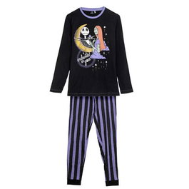 Cerdá - Pyjama long adulte Nightmare Before Christmas en jersey - Taille XS - Noir