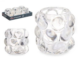 GIFTDECOR PORTAVELA BOLA PEQ TRANSPARENTE en cristal