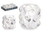 Giftdecor Porte-bougie boule petit transparent verre 8,4 x 9 x 8,4 cm (Set de 12)