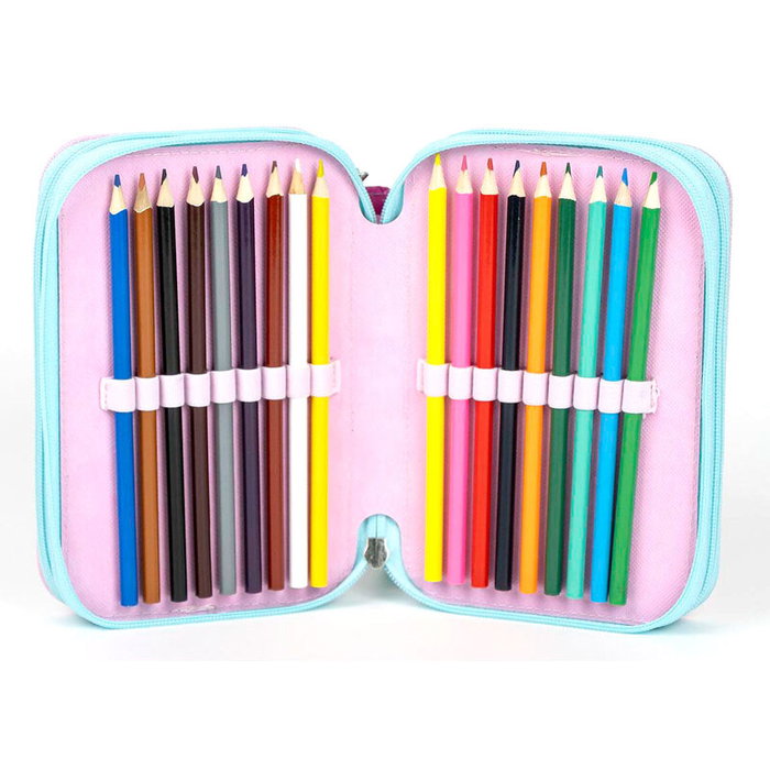 Cerdá Pochette à crayons triple Gabby's Dollhouse Rose