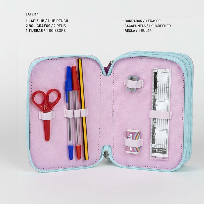 Cerdá Pochette à crayons triple Gabby's Dollhouse Rose