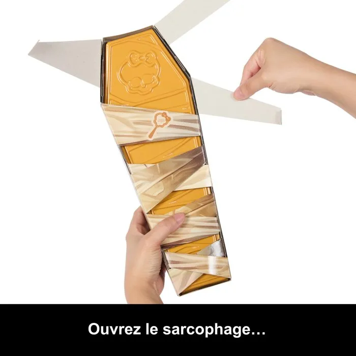 Monster High Coffret Poupée Secrets Enfouis Soirée Pyjama Terrifiante avec Sarcophage et Accessoires - HYV64 - Enfant 4 ans et plus