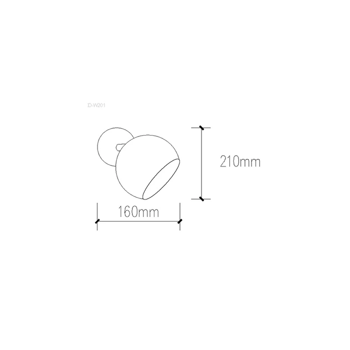 Lampe de Techo "Dylan" [SKD-W201-B] Applique Murale Aluminium Orientable LED GU10 Eclairage Interieur