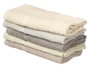 Kinvara Lot de 5 torchons de cuisine en coton gris, 50 x 50 cm