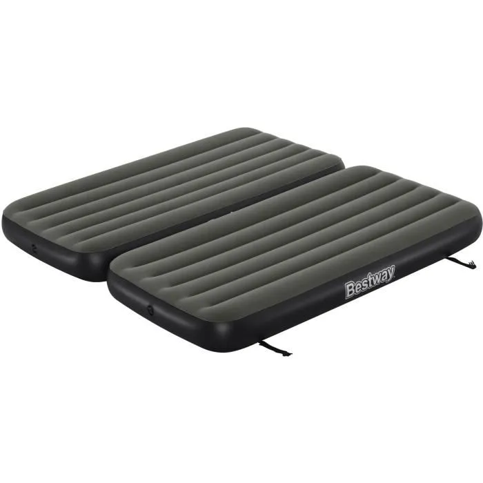 Bestway Lit gonflable Airbed Tritech Connect and Rest, 3 en 1 - Lits jumeaux, surélevé ou king size - 188 x 99 cm - Capacité 150 kg - Pour camping et invités Bestway Lit gonflable Airbed Tritech Connect and Rest, 3 en 1 - Lits jumeaux, surélevé ou king size - 188 x 99 cm - Capacité 150 kg - Pour camping et invités