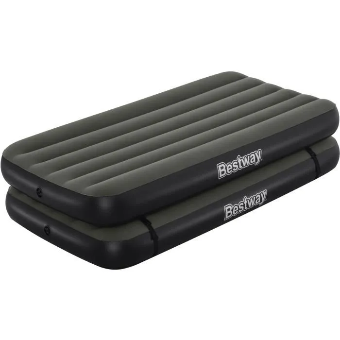 Bestway Lit gonflable Airbed Tritech Connect and Rest, 3 en 1 - Lits jumeaux, surélevé ou king size - 188 x 99 cm - Capacité 150 kg - Pour camping et invités Bestway Lit gonflable Airbed Tritech Connect and Rest, 3 en 1 - Lits jumeaux, surélevé ou king size - 188 x 99 cm - Capacité 150 kg - Pour camping et invités