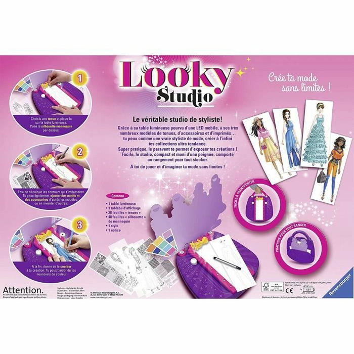 Ravensburger Looky Studio - Studio de stylisme format maxi lumineux