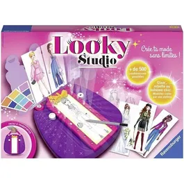 Ravensburger - Looky Studio - Loisirs créatifs de stylisme - Dessins de mode - Studio lumineux avec LED - Jeu créatif dès 6 ans
