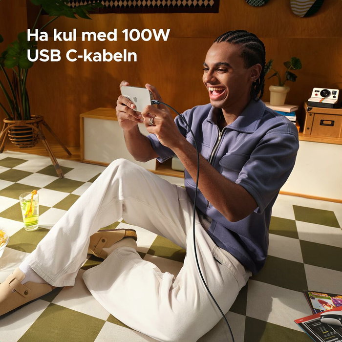 UGREEN Câble USB-C à USB-C 100W Nylon tressé - 2 m - Noir