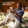 UGREEN Câble USB-C à USB-C 100W Nylon tressé - 2 m - Noir