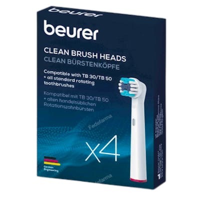 BEURER 101.56 Lot de 4 têtes de rechange pour TB-30/TB-50 BEURER 101.56 Lot de 4 têtes de rechange pour TB-30/TB-50