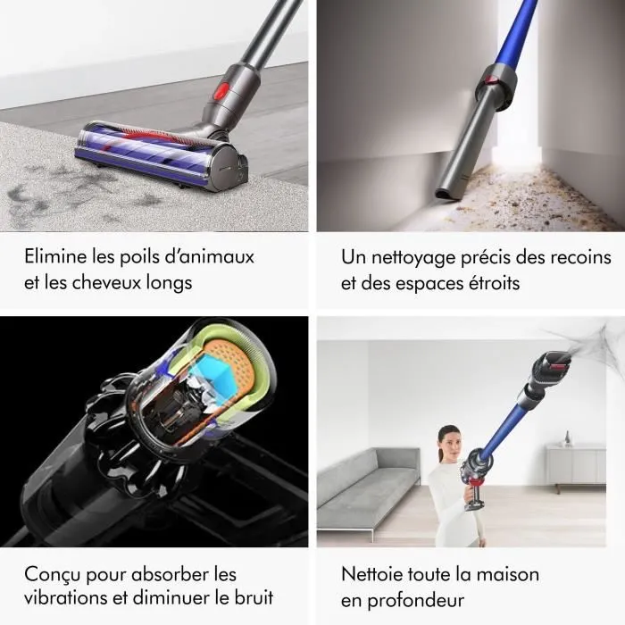 Dyson V11 ADVANCED Aspirateur Balai sans Fil 60 Min Autonomie Brosse Motorbar Auto-démêlante Ecran LCD Dyson V11 ADVANCED Aspirateur Balai sans Fil 60 Min Autonomie Brosse Motorbar Auto-démêlante Ecran LCD