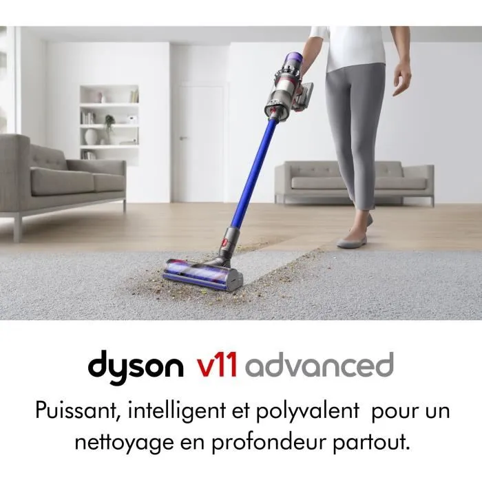 Dyson V11 ADVANCED Aspirateur Balai sans Fil 60 Min Autonomie Brosse Motorbar Auto-démêlante Ecran LCD Dyson V11 ADVANCED Aspirateur Balai sans Fil 60 Min Autonomie Brosse Motorbar Auto-démêlante Ecran LCD
