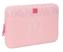 Safta - Sacoche pour ordinateur portable 15,6 pouces Miffy 'Fleurs' - Housse de transport 39.5 x 27.5 x 3.5 cm - À partir de 3 ans