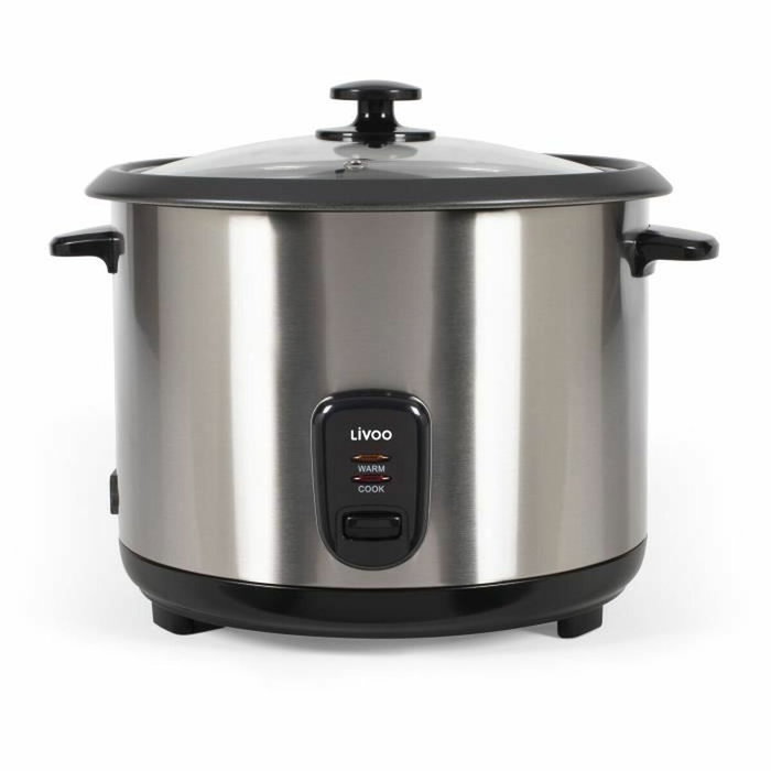 Livoo DOC293 Cuiseur à Riz et Vapeur 2,8L, Acier Inoxydable