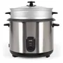 Livoo DOC293 Cuiseur à Riz et Vapeur 2.8L 1000W - Acier Inoxydable, Panier Vapeur Aluminium, Cuve Antiadhésive Amovible, Maintien au Chaud