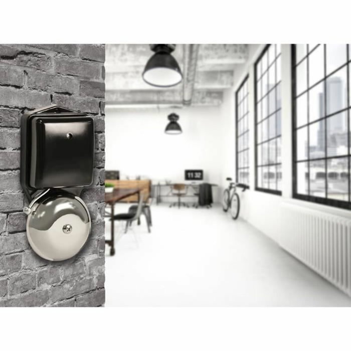 SCS SENTINEL RetroBell Carillon filaire design industriel noir SCS SENTINEL RetroBell Carillon filaire design industriel noir