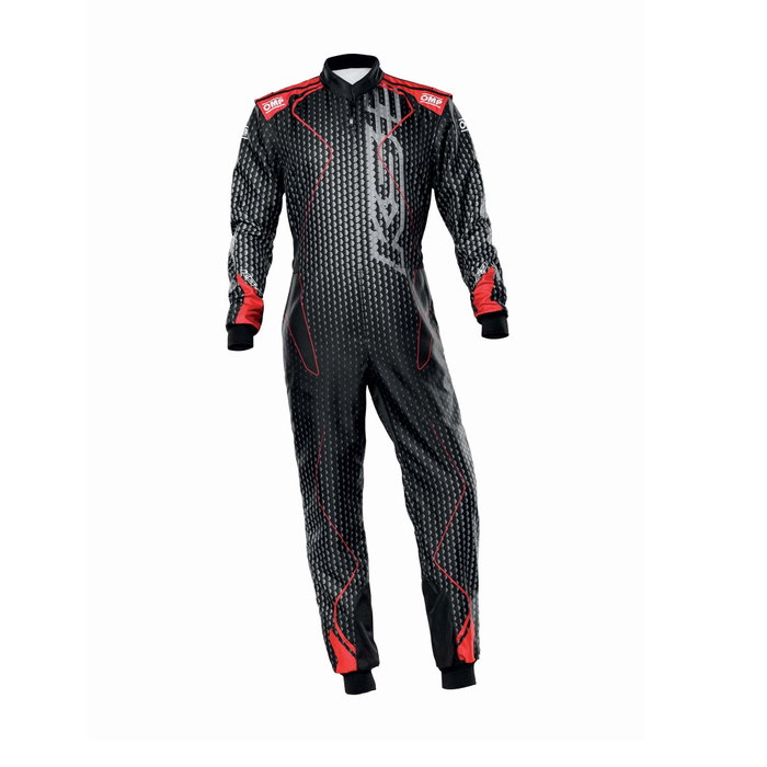 Omp Combinaison de course KS-3R ART Kart Noir/Rouge Taille 58 Omp Combinaison de course KS-3R ART Kart Noir/Rouge Taille 58
