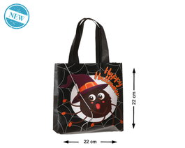Atosa Sac à bonbons araignée noir 22x22x10 cm