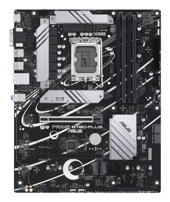Carte mère Asus Prime B760-PLUS B760, Socket LGA 1700, ATX, DDR5, 3 slots M.2 PCIe 4.0, PCIe 5.0, Ethernet 2.5 Gb, USB 3.2 Gen 2x2 Type-C, Thunderbolt, HDMI, DisplayPort