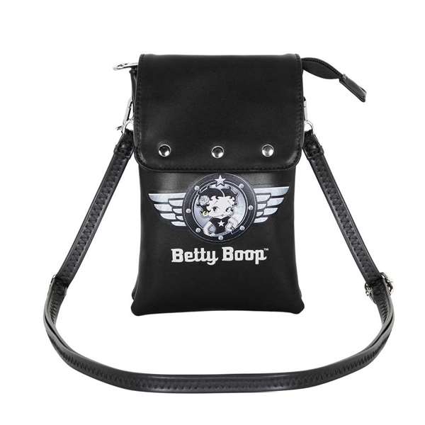 Karactermania Betty Boop Sac banane pour téléphone portable Motor Love en PVC et polyester 12 x 20 x 3 cm