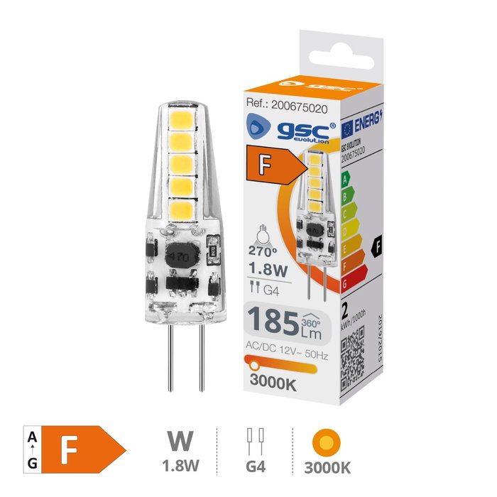GSC Evolution Ampoule LED SMD 1,8W G4 3000K 12V