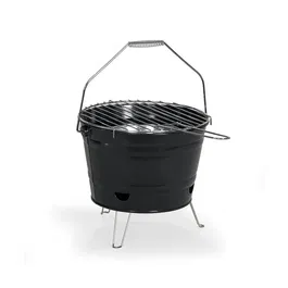 Livoo DOC327N Barbecue à charbon portable - Diamètre 27 cm, grille acier chromé, pieds pliables, poignée, hauteur 24 cm, facile à nettoyer