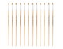 Innspiro Boîte de 12 pinceaux à poils naturels forme plate manche long n°08