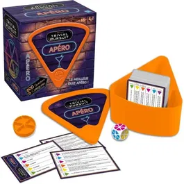 Winning Moves Trivial Pursuit Voyage Apéro - Jeu de société avec 600 Questions - Édition Musique, Voyage, Cuisine, Films, Qui-suis-je ? et Divers