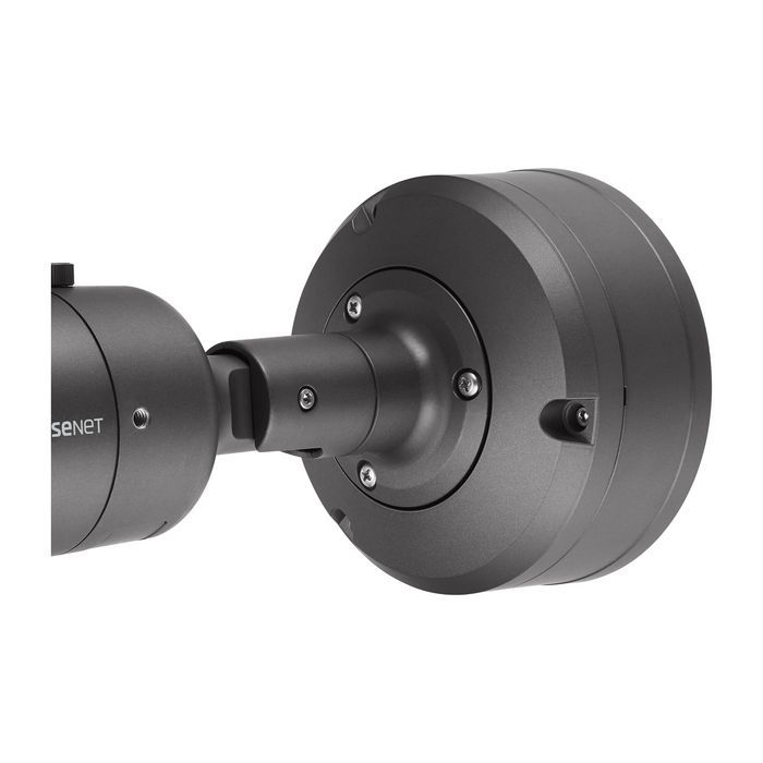 Hanwha - Boîtier Arrière Étanche en Aluminium 147.5x73.3 mm IP66/IK10 Gris Foncé, Compatible Caméra Bullet QNO-6082R