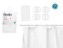 Berilo Rideau de Douche Transparent Blanc 180x180 cm (Set de 12)