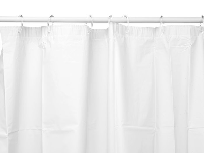 Berilo Rideau de Douche Transparent Blanc 180x180 cm (Set de 12)