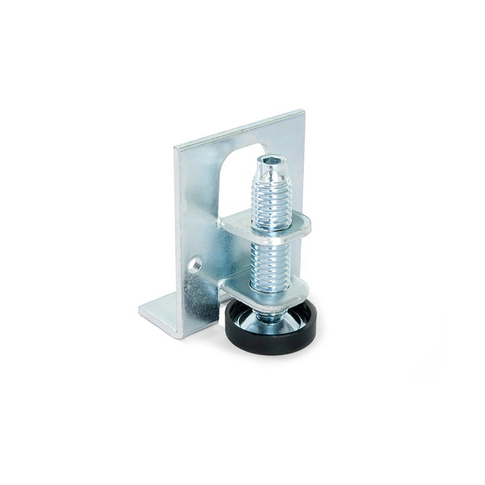Emuca Lot de 10 niveleurs circulaires M10 avec capuchon et support de meuble, diamètre 23mm, Acier et Plastique, Zingué