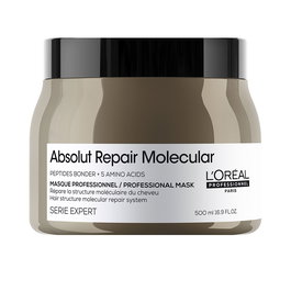 L'Oréal Professionnel Paris Masque Absolut Repair Molecular Sans Rinçage 500 ml Soin Réparateur Cheveux Abîmés