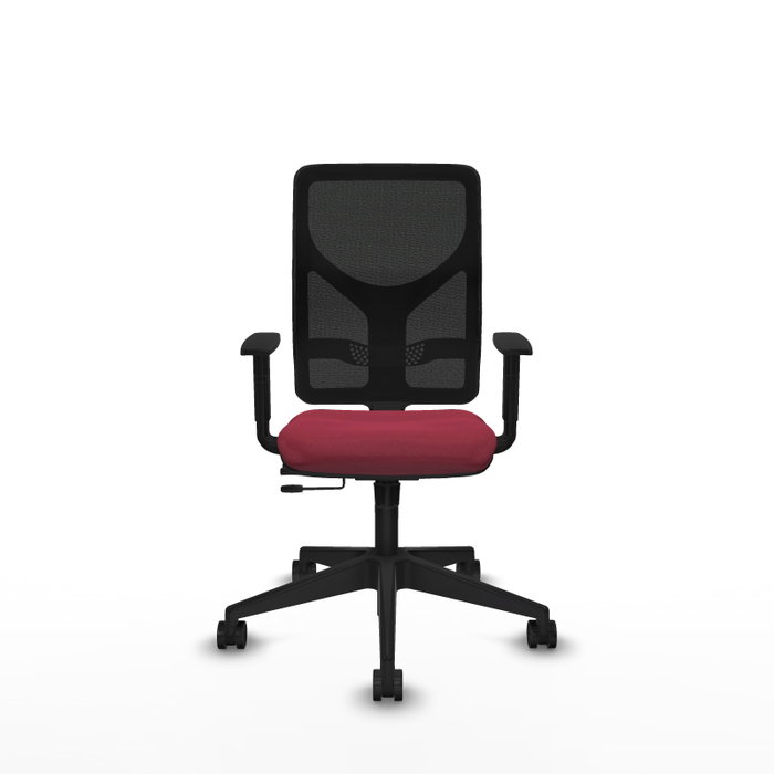 Chaise Motilla Synchrone/Traslack tissu Bordeaux Maille Noir Base pyramidale noire Accoudoir 1D Sans appui-tête Roulettes 65mm nylon Chaise Motilla Synchrone/Traslack tissu Bordeaux Maille Noir Base pyramidale noire Accoudoir 1D Sans appui-tête Roulettes 65mm nylon